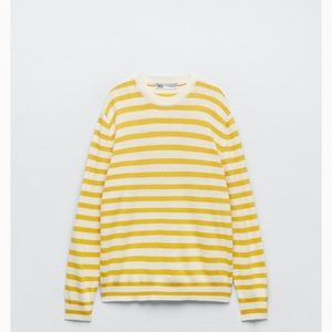 Zara, medium yellow striped sweater